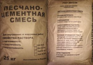 Марки цементно-песчаного раствора