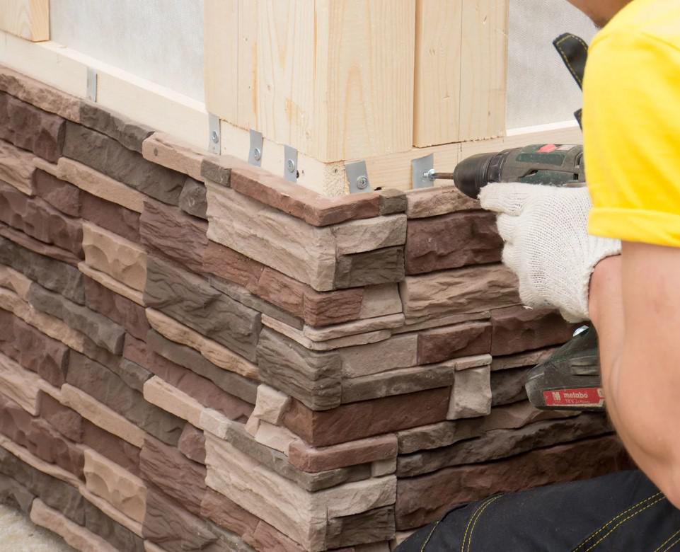 Технология монтажа фасадного камня