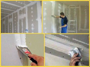 Шпаклевание стыков гипсокартона