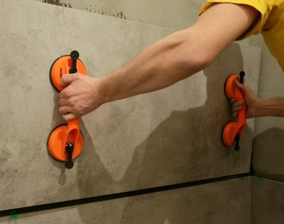 Плиточный клей для крупноформатной плитки: требования и технологии