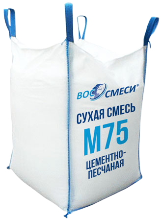Цементно-песчаная смесь М75 для укладки брусчатки и тротуарной плитки в биг-беге МКР