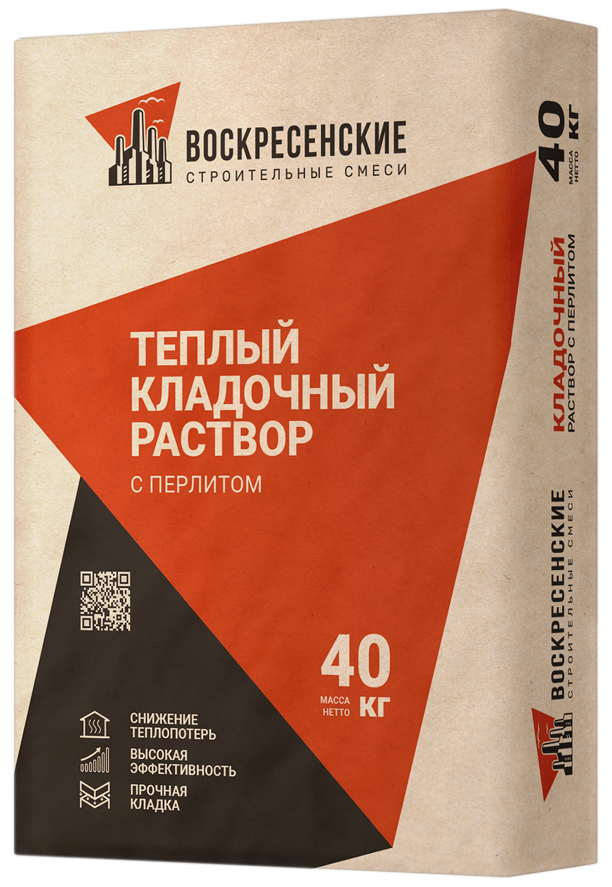Теплый кладочный раствор с перлитом 40 кг
