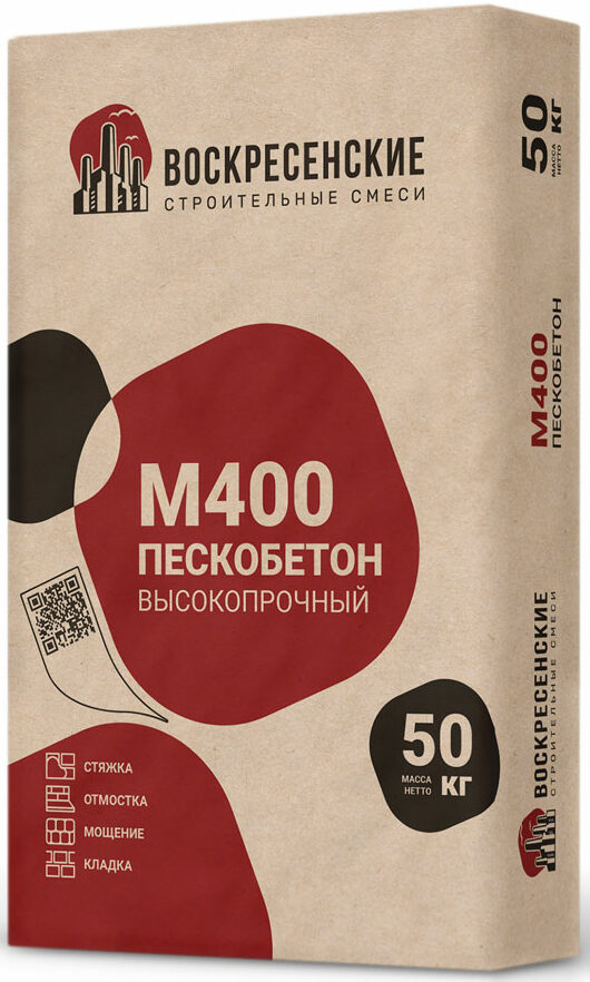 Смесь цементно-песчаная (ЦПС) Пескобетон М400 Высокопрочный 50 кг ...